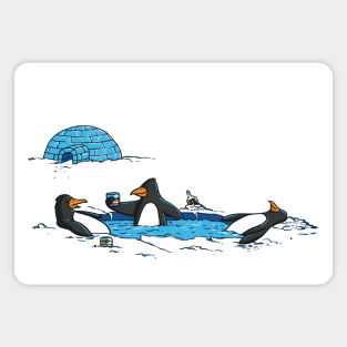 Relaxing penguins Magnet